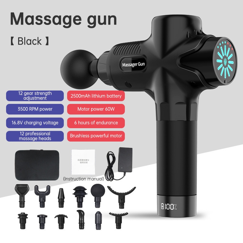 24V LCD Touch Adjustment Deep Tissue Massage Gun