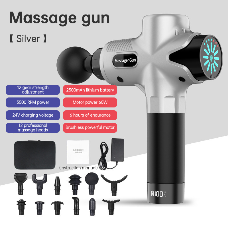 24V LCD Touch Adjustment Deep Tissue Massage Gun
