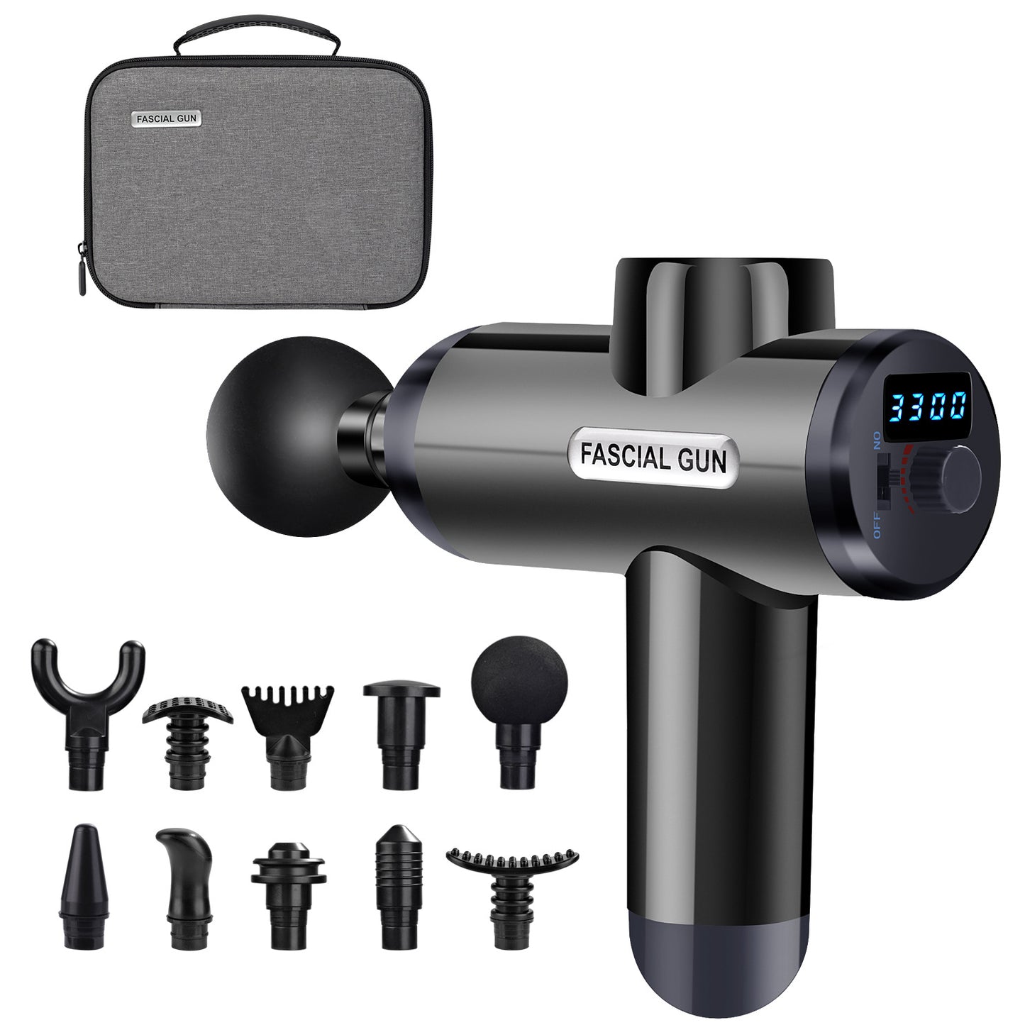 Fascia Gun Muscle Massager - High-Frequency Vibration
