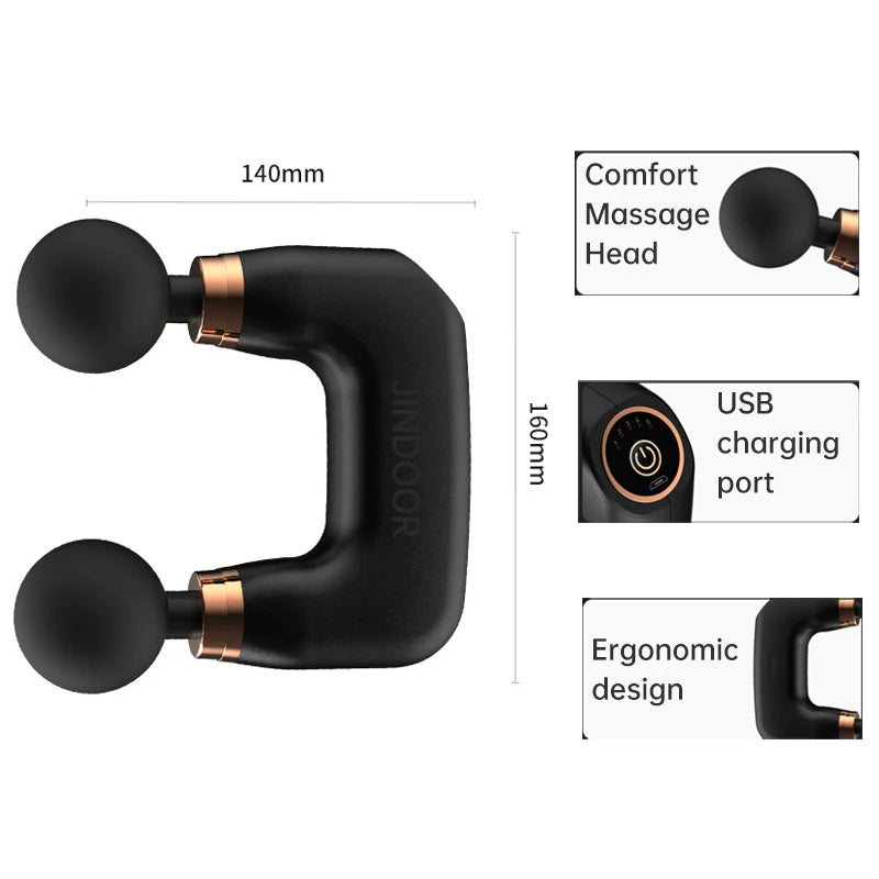 Double Head Fascia Massage Gun